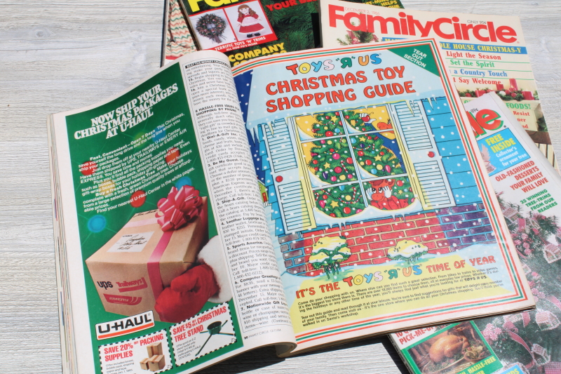 photo of lot 80s vintage Family Circle Christmas magazines baking, holiday recipes, tons of ads!  #6